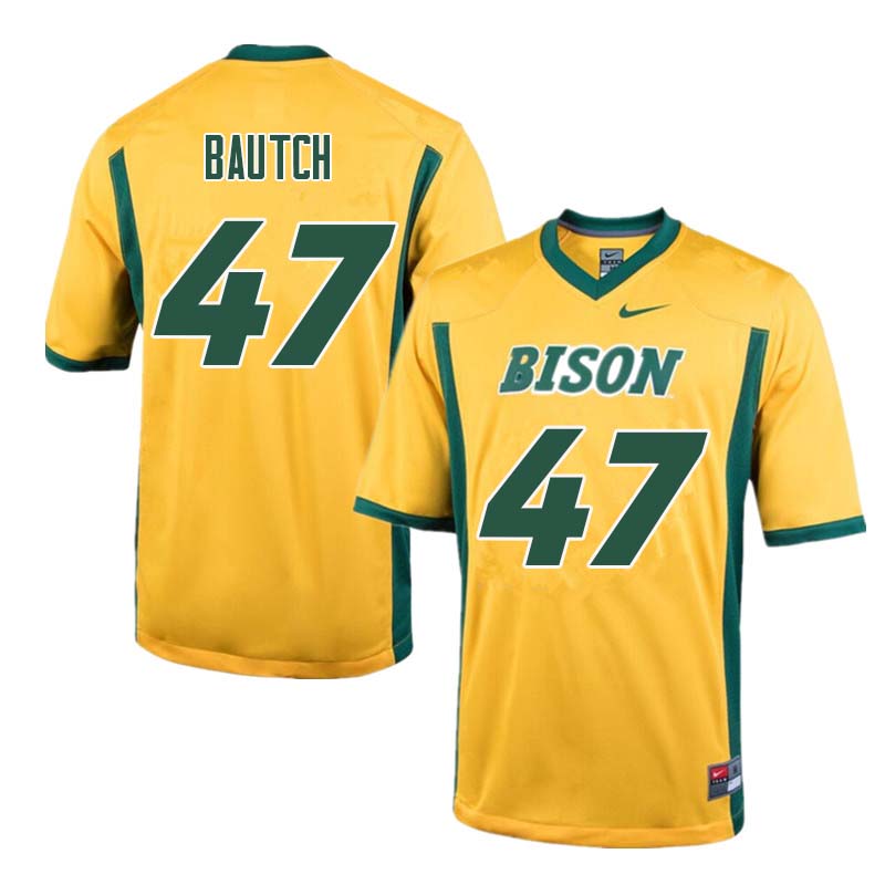 Men #47 Max Bautch North Dakota State Bison College Football Jerseys Sale-Yellow - Click Image to Close